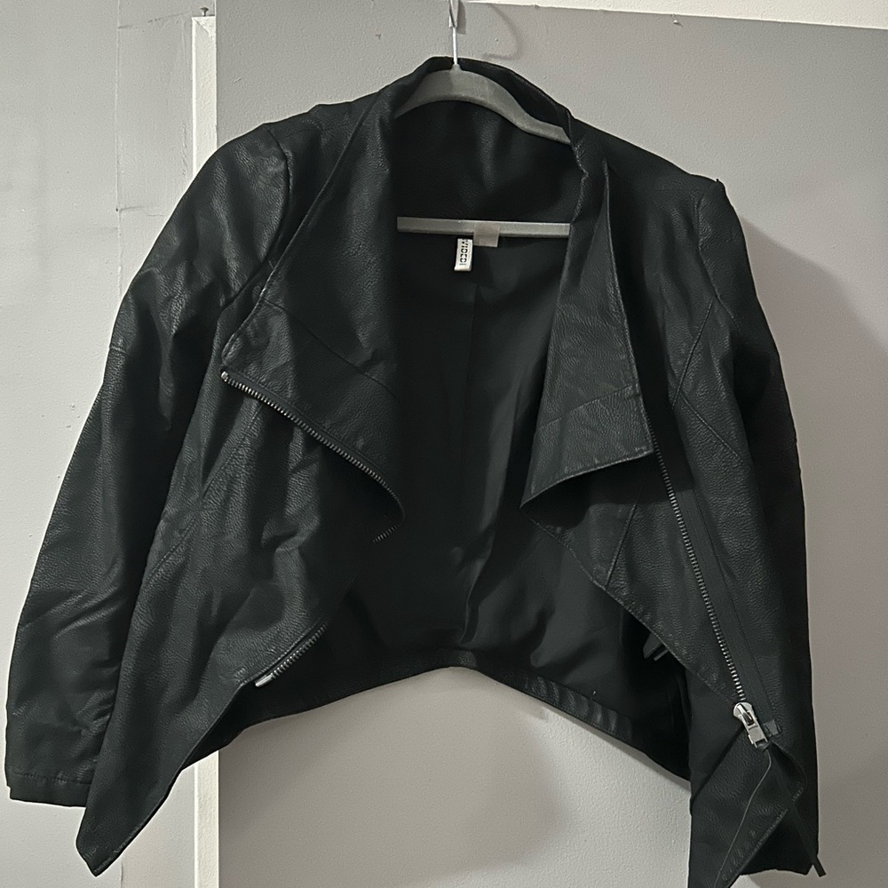 H&M Black Faux Leather Women's Jacket